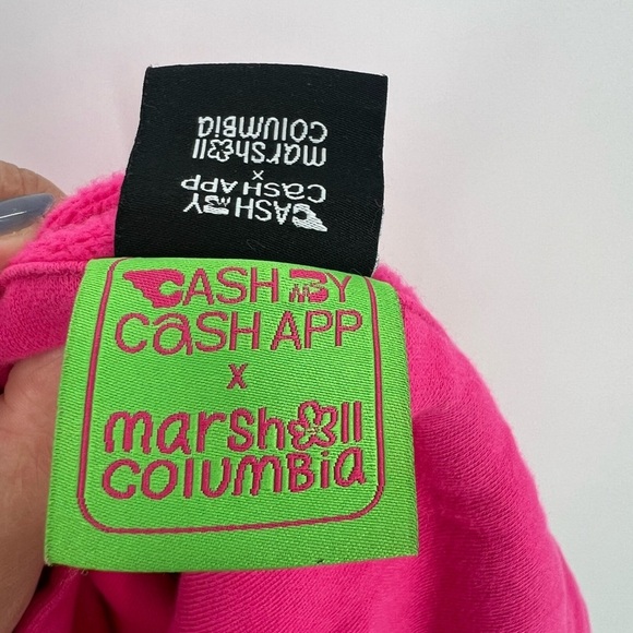 Marshall Columbia Cash By Cash App Pink Ribbon Bow Cut Out Cropped Zip Up Jacket - Picture 8 of 9